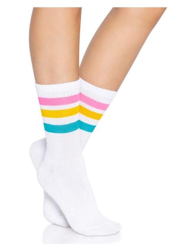 Leg Avenue Pride Crew Socks Pansexual - OS - Multi-Color
