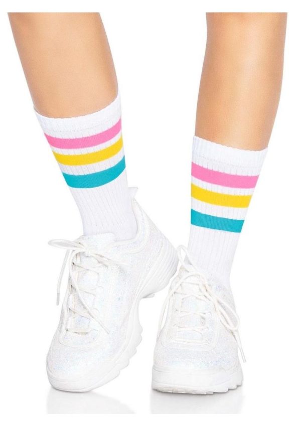 Leg Avenue Pride Crew Socks Pansexual - OS - Multi-Color