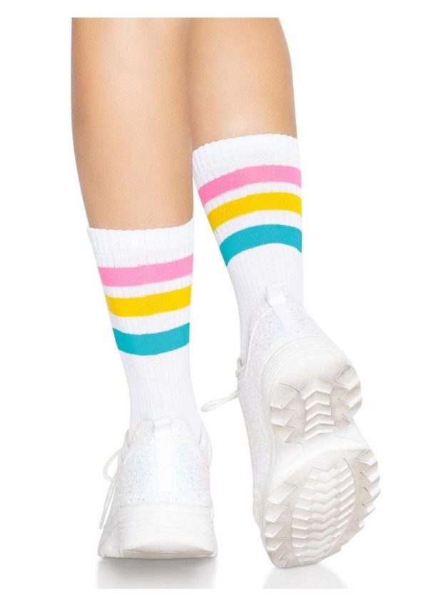 Leg Avenue Pride Crew Socks Pansexual - OS - Multi-Color