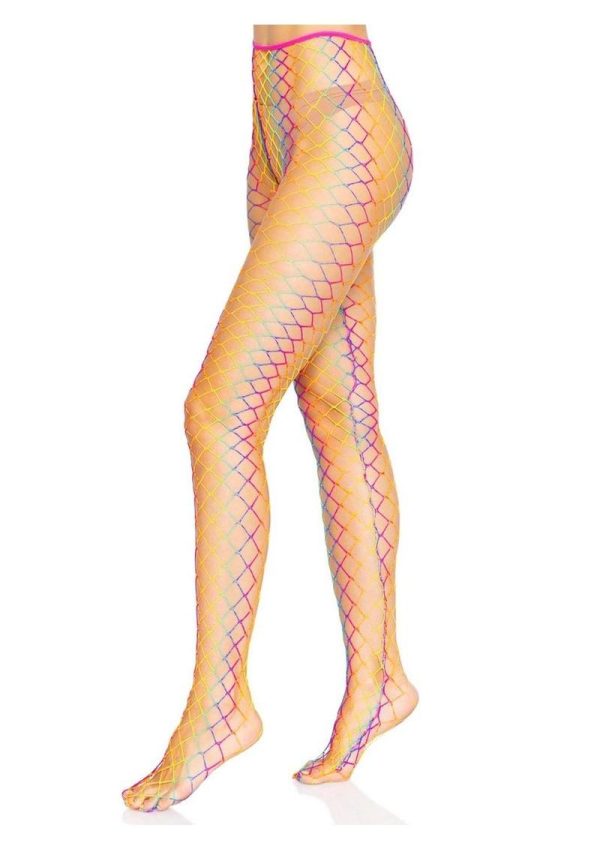 Leg Avenue Ombre Rainbow Woven Net Tight - OS