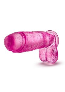 B Yours Plus Big N` Bulky Realistic Dildo with Suction Cup - Pink