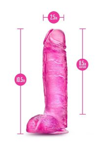 B Yours Plus Big N` Bulky Realistic Dildo with Suction Cup - Pink