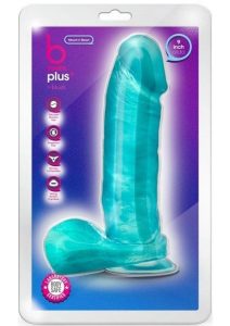 B Yours Plus Mount N` Moan Realistic Dildo with Suction Cup - Teal