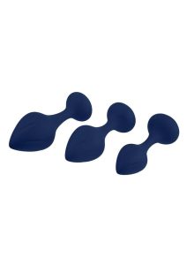 Playboy Tall Trainer Silicone Anal Kit (3 Piece) - Navy