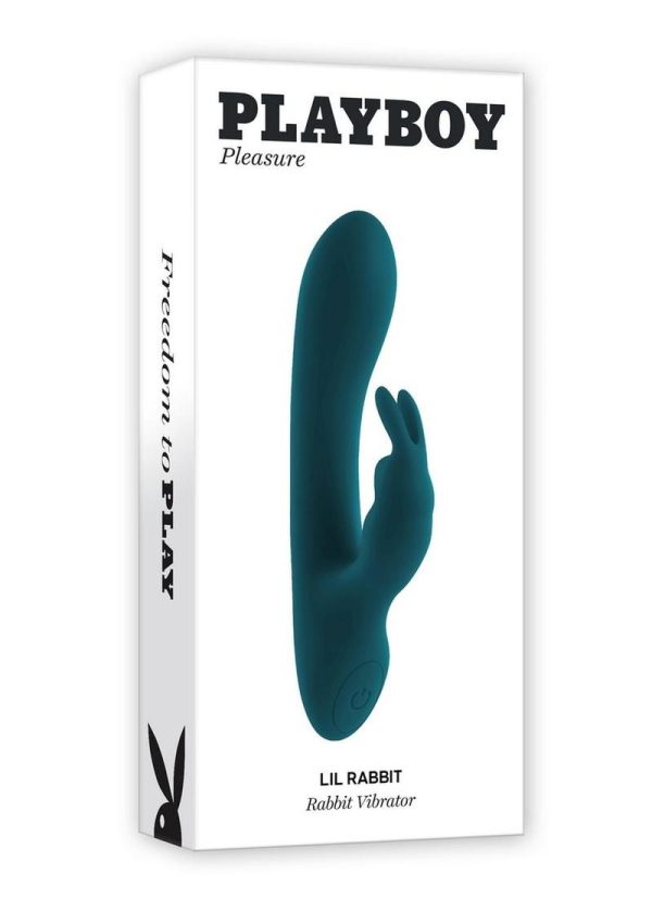 Playboy Lil Rabbit Rechargeable Silicone Rabbit Vibrator - Teal