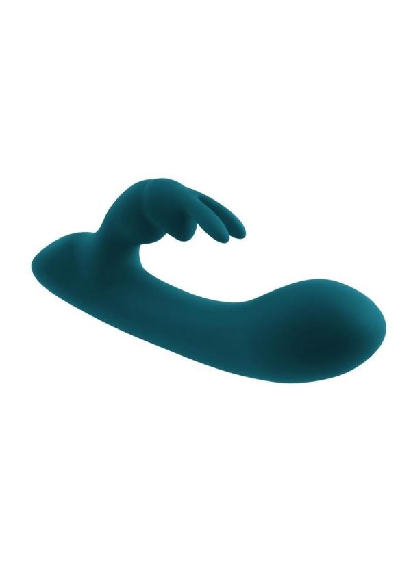 Playboy Lil Rabbit Rechargeable Silicone Rabbit Vibrator - Teal