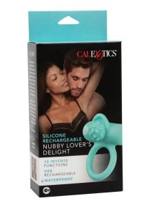 Couple`s Enhancers Silicone Rechargeable Nubby Lover`s Delight - Teal