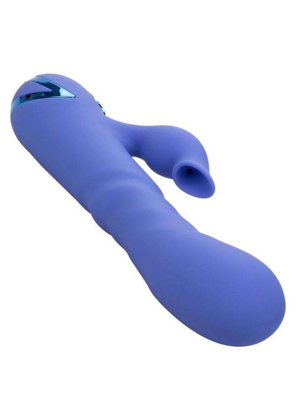 California Dreaming L.A. Love Rechargeable Silicone Vibrator with Clitoral Stimulator - Blue