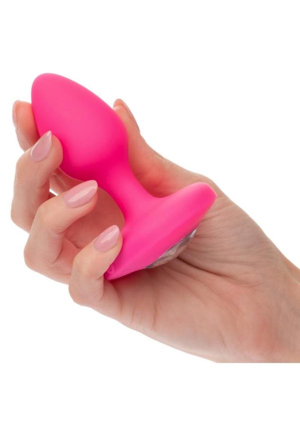 Cheeky Gems Rechargeable Silicone Vibrating Plug - Medium - Pink