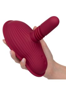 Dual Rider Rechargeable Silicone Thrust and Grind Vibrator with Remote Control - Red
