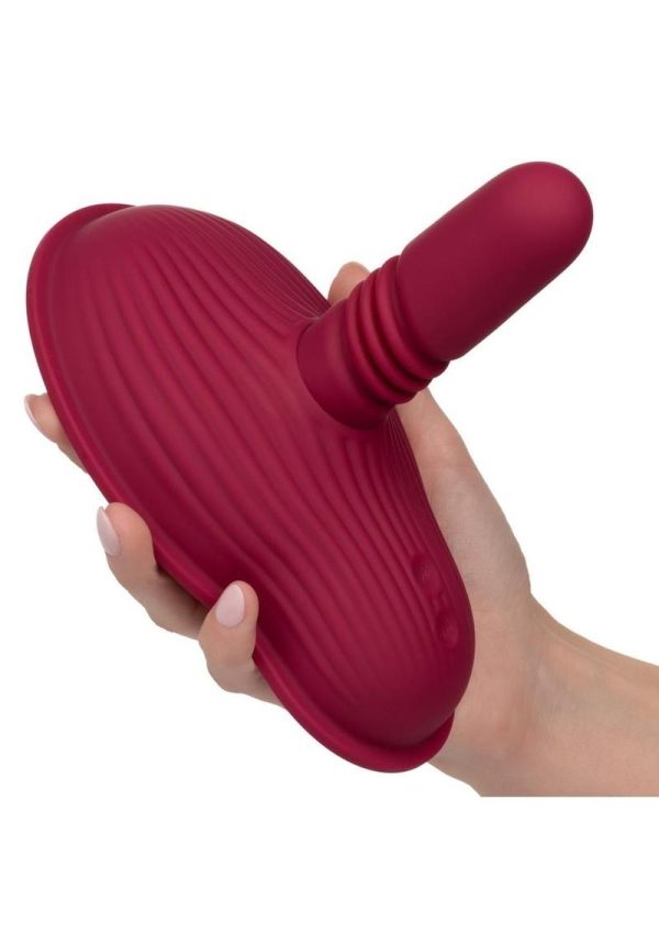 Dual Rider Rechargeable Silicone Thrust and Grind Vibrator with Remote Control - Red