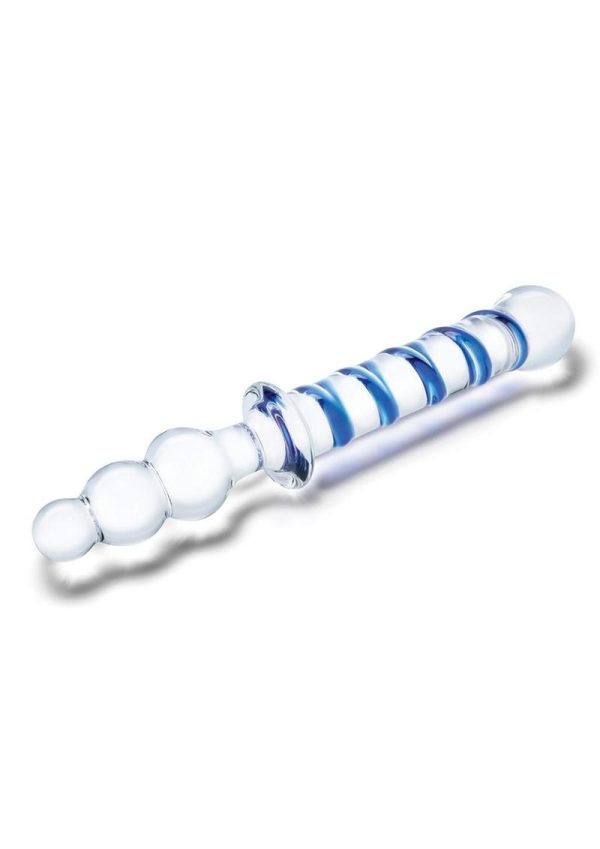 Glas Twisted Dual-Ended Dildo 10in - Clear