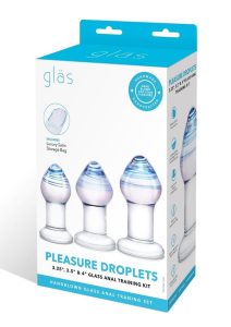 Glas Amethyst Rain Anal Training Kit (3 Piece) - Clear