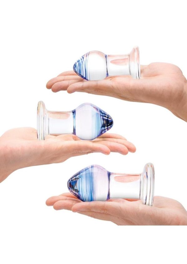 Glas Amethyst Rain Anal Training Kit (3 Piece) - Clear