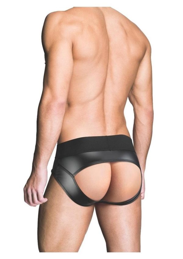 Prowler RED Wetlook Ass-Less Brief - Small - Black