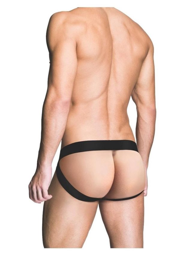 Prowler RED Wetlook Ass-Less Jock - Small - Black