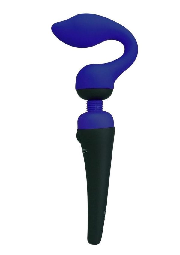 PalmSensual Accessories Silicone Massager Head Attachment (2 Per Pack) - Blue/Black