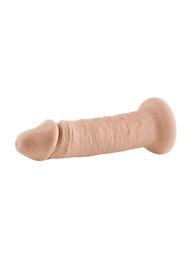 Vibrating Rechargeable Silicone Dildo 6in - Vanilla