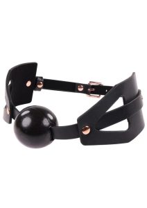 Sex and Mischief Brat Ball Gag - Black/Rose Gold