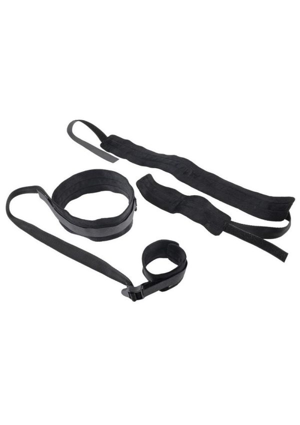 Sex and Mischief Brat Thigh and Wrist Cuffs - Black