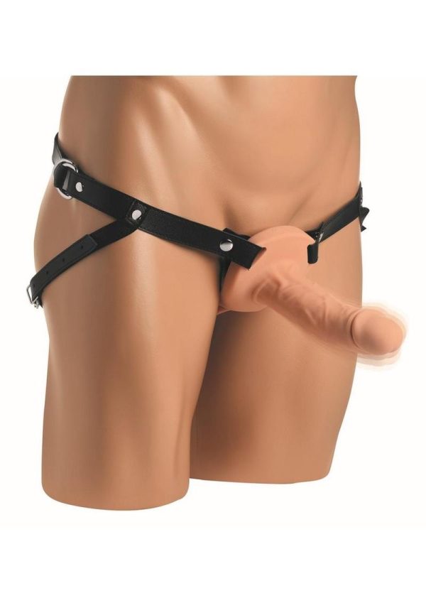 Size Matters 2 Erection 28X Realistic Vibrating Rechargeable Silicone Penis Sheath with Remote Control - Vanilla