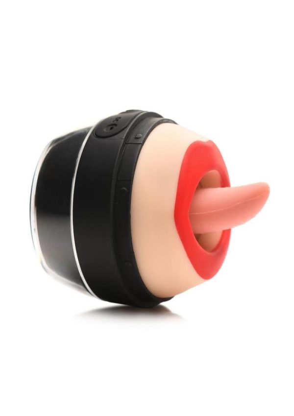 Lickgasms Lady Licker 10X Rechargeable Silicone Clitoral Stimulator - Black/Vanilla