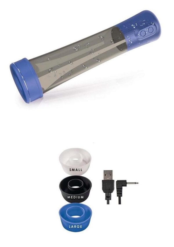 H2O Rechargeable Penis Pump - Blue