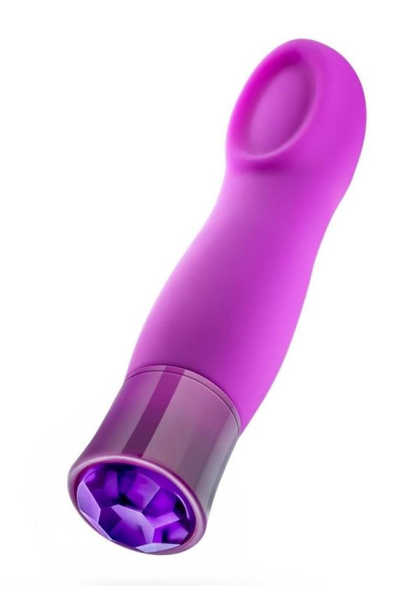 Oh My Gem Charm Rechargeable Silicone Vibrator - Amethyst Purple