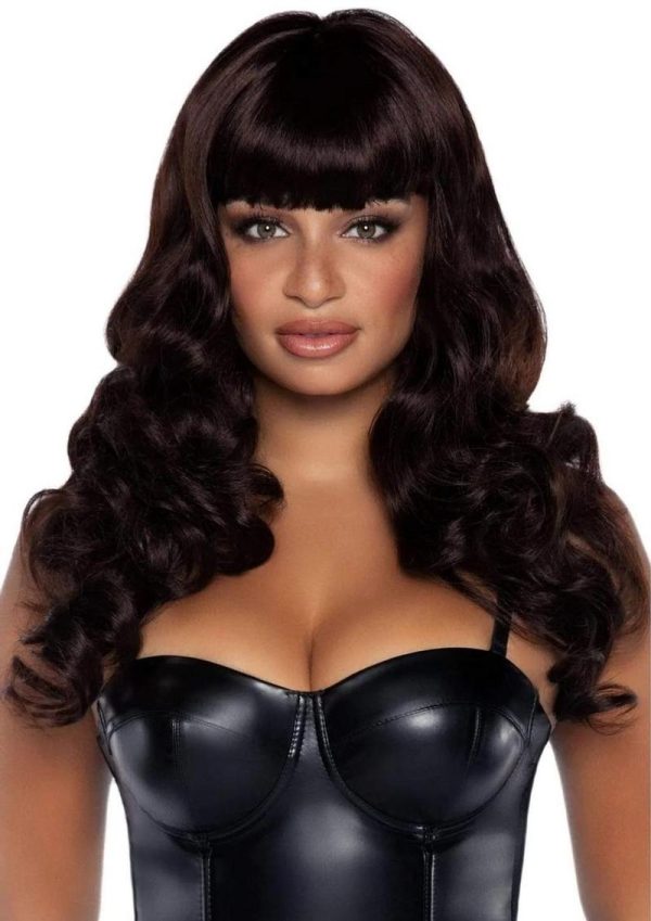 Leg Avenue Misfit Long Wavy Bang Wig - OS - Brown