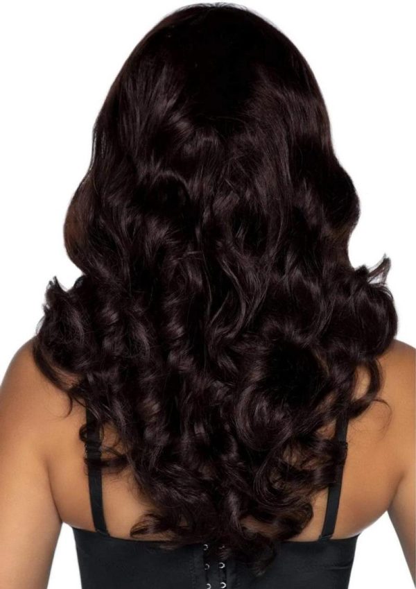 Leg Avenue Misfit Long Wavy Bang Wig - OS - Brown