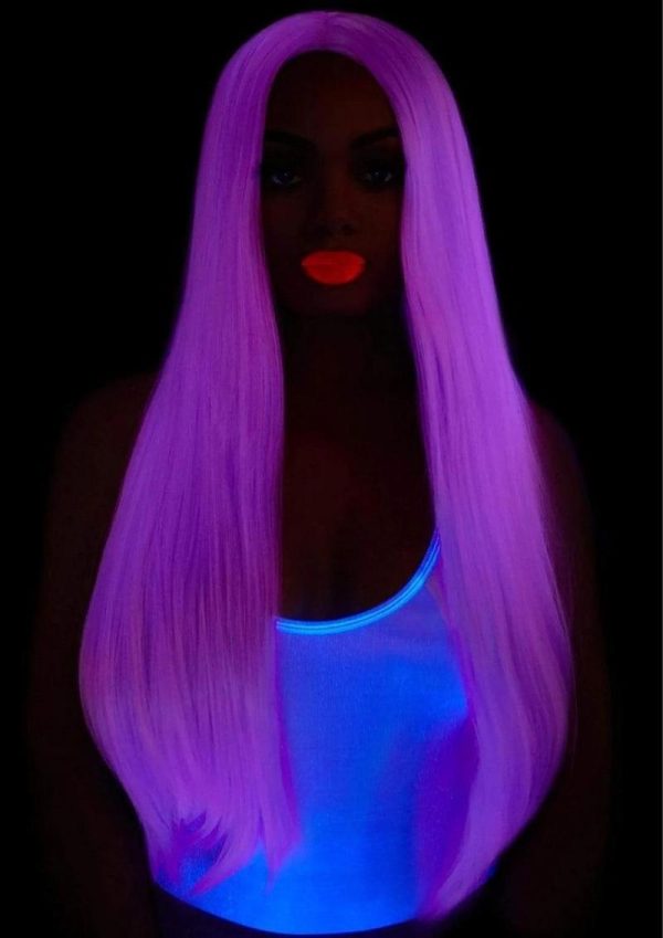 Leg Avenue Long Straight 33 Center Part Wig - OS - Lavender