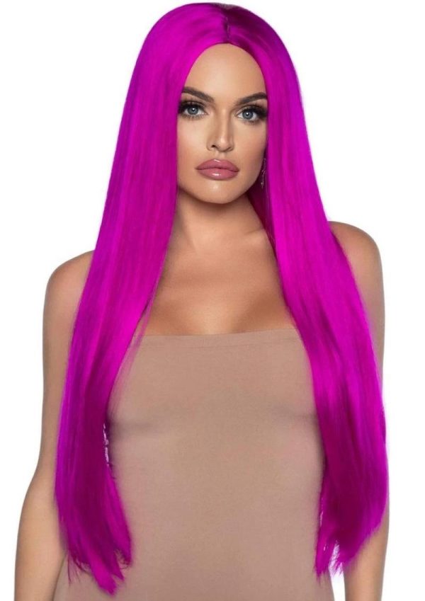 Leg Avenue Long Straight 33 Center Part Wig - OS - Raspberry