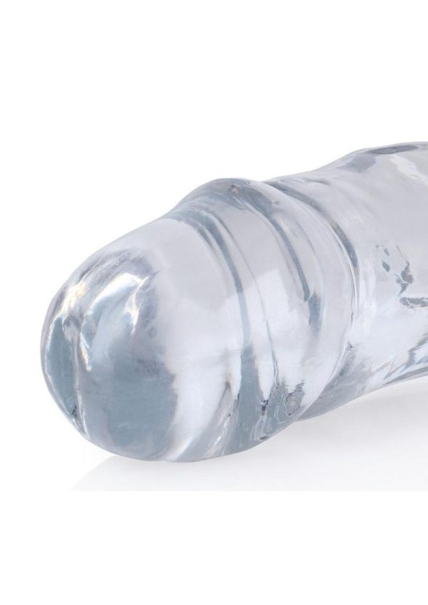 RealRock Crystal Clear Double Dong 18in - Clear
