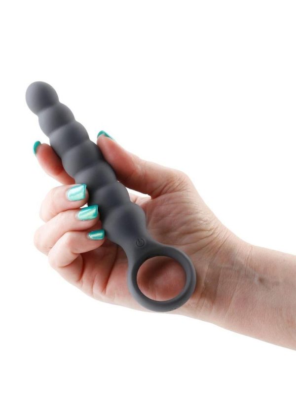 Desire Lucent Rechargeable Silicone Flexible Anal Beads - Black