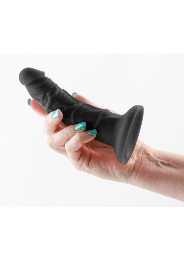 Colours Pleasures Silicone Thin Dildo 5in - Black