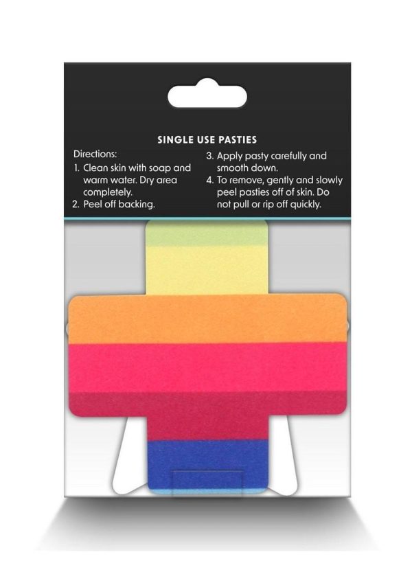 Pretty Pasties Pride Cross and Star - Rainbow
