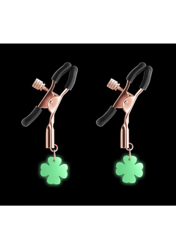 Bound Nipple Clamps G4 Iron Glow in the Dark - Rose Gold