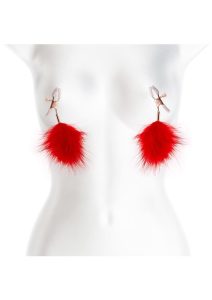 Bound Nipple Clamps F1 - Rose Gold/Red