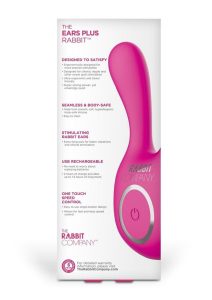 The Rabbit Company The Ears Plus Rabbit Rechargeable Silicone Stimulator - Hot Pink