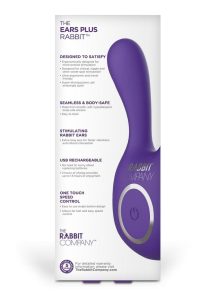 The Rabbit Company The Ears Plus Rabbit Rechargeable Silicone Stimulator - Purple