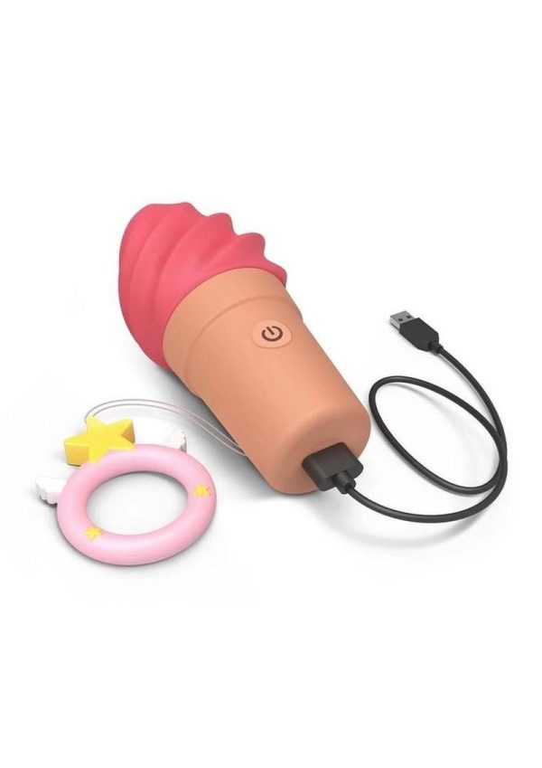 Cand`Ice Rechargeable Silicone Clitoral Stimulator - Raspberry Jolly