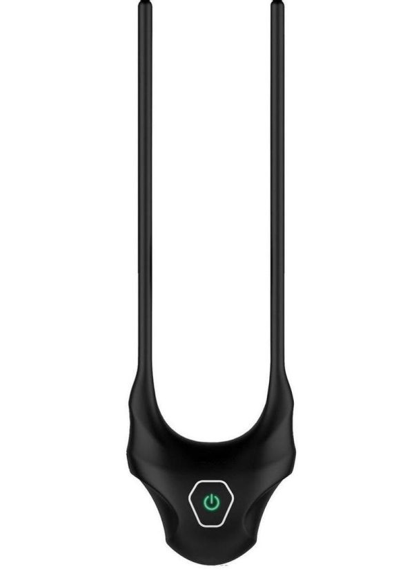 Nexus Forge Vibrating Adjustable Lasso Silicone Cock Ring - Black