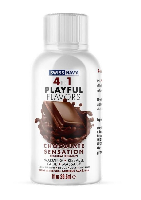 Swiss Navy 4 In 1 Flavored Lubricant 1oz - Chocolate Sensation