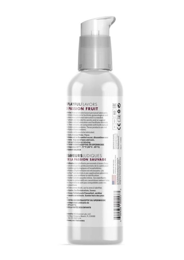 Swiss Navy 4 In 1 Flavored Lubricant 4oz - Wild Passion Fruit