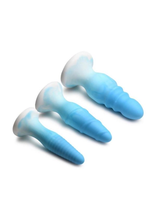 Simply Sweet Silicone Butt Plug Set - Blue