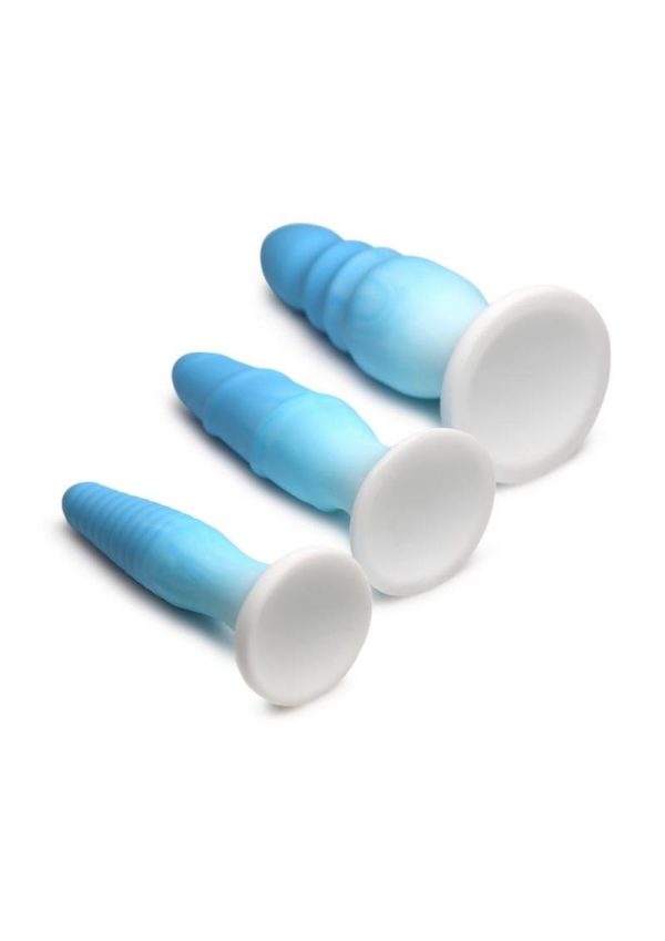 Simply Sweet Silicone Butt Plug Set - Blue