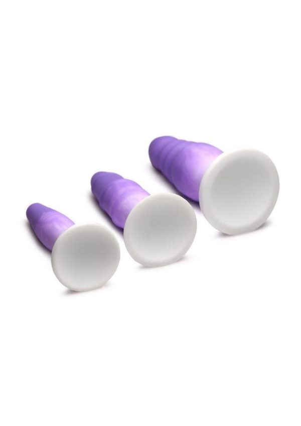 Simply Sweet Silicone Butt Plug Set - Purple