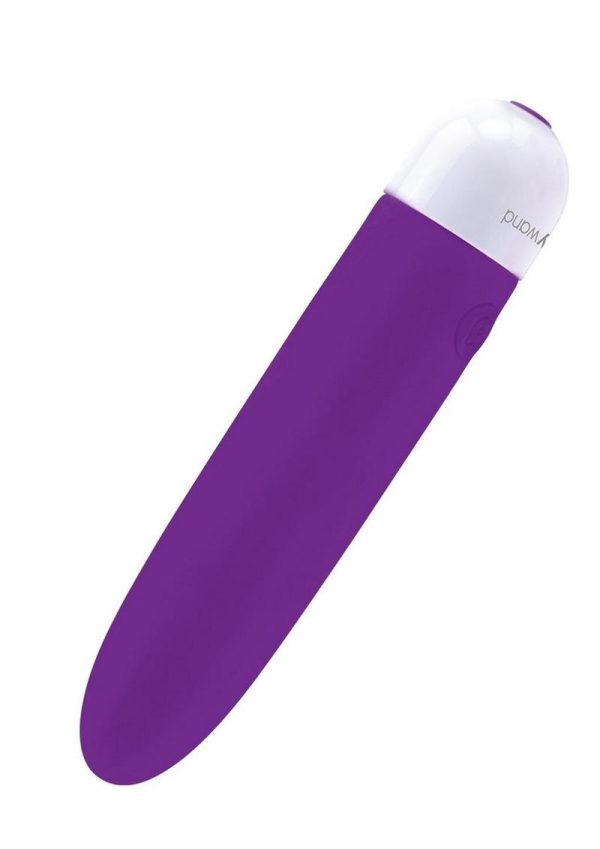 Bodywand Mini Lipstick Rechargeable Silicone Vibrator - Neon Purple