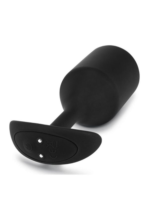 B-Vibe Vibrating Snug Plug Rechargeable Silicone Anal Plug - XXLarge - Black
