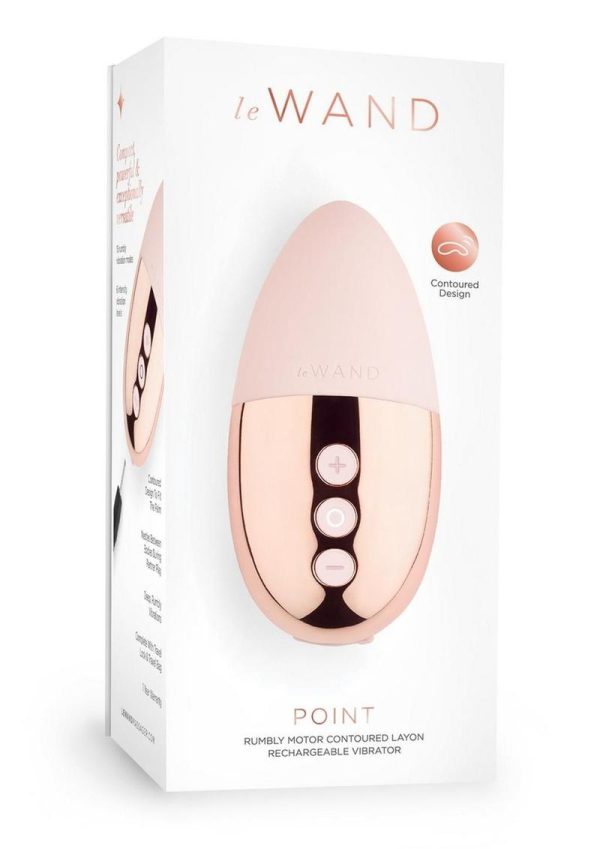 Le Wand Point Rechargeable Silicone Contoured Mini Massager - Rose Goild
